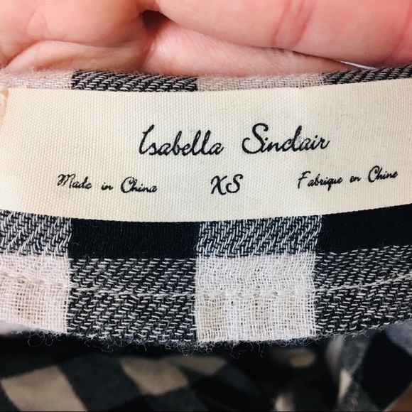 Isabella Sinclair XS Plaid Gingham Wrap Dress d907 - Picture 5 of 7